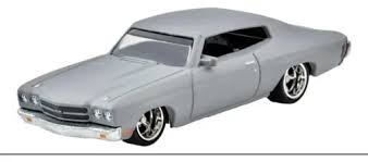 Hot Wheels Premium 1970 Chevy SS Fast & Furious Plata Escudería Miniatura