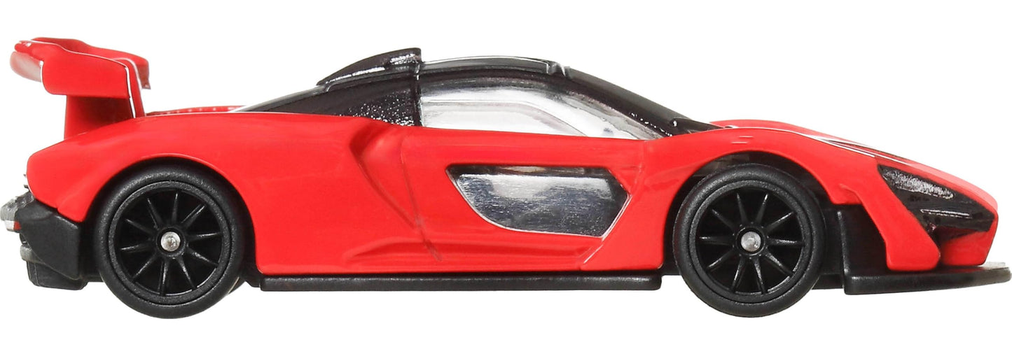 Hot Wheels Premium McLaren Senna Fast & Furious Rojo Escudería Miniatura